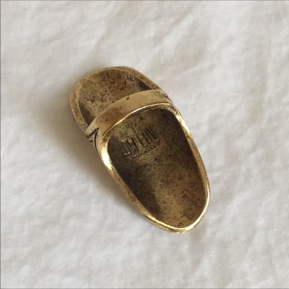 LOW LUV Aztec Gold Bronze Boho Long Big Ring 7 NEW - Picture 5 of 8